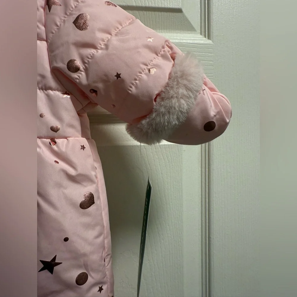 Rothschild Pink Baby Pram Snowsuit with Star Design - NWT - Size 3/6M - Picture 3 of 7